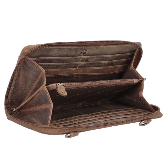 Greenburry Vintage Portemonnee RFID-bescherming Leer 21 cm