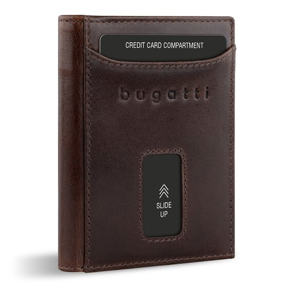 bugatti Secure Slim Portemonnee RFID-bescherming Leer 8 cm