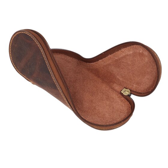 Greenburry Vintage leren brillenkoker 17 cm