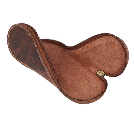 Greenburry Vintage leren brillenkoker 17 cm