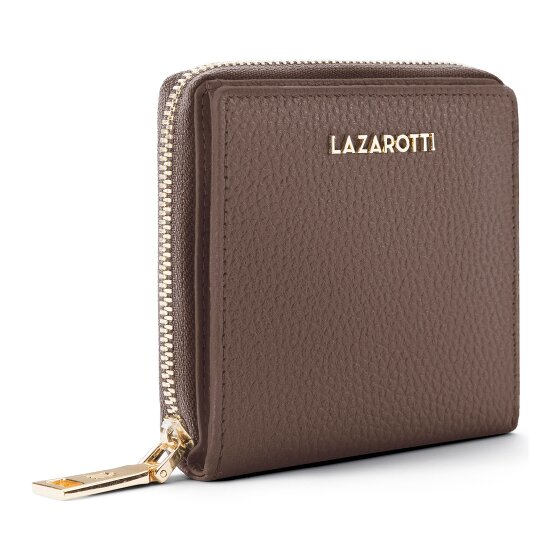 Lazarotti Bologna Leer Medium Ritssluiting Portemonnee Leer 10 cm
