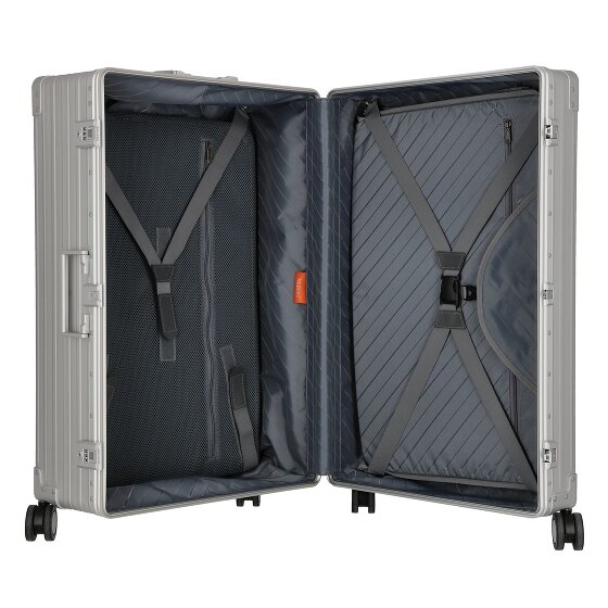 Aleon Traveler Macro trolley met 4 wielen, Aluminium, 77 cm, inclusief Kledingzak
