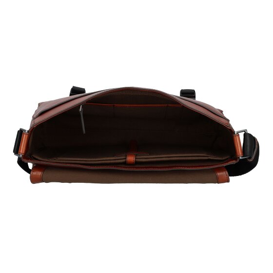 The Bridge Damiano Aktetas Messenger Leer 37 cm Laptop compartiment