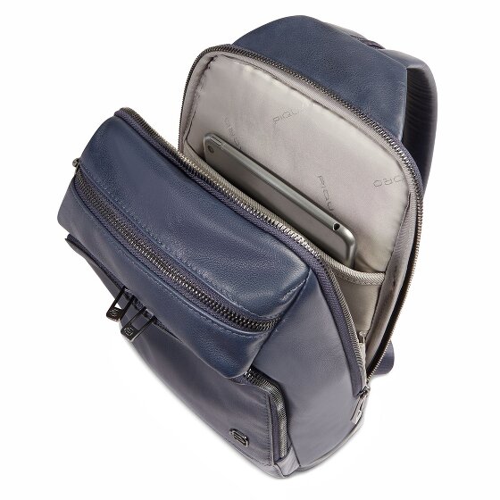 Piquadro Monospalla schoudertas leer 31 cm