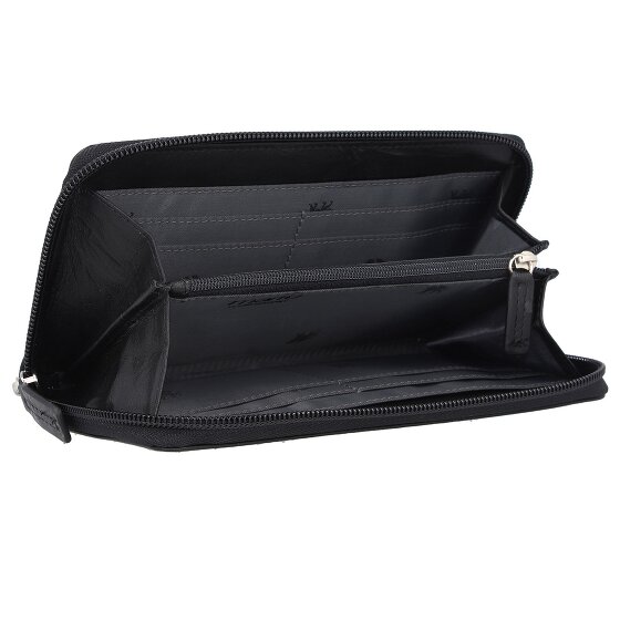 mano Donna Aurona Portemonnee RFID Leer 19 cm