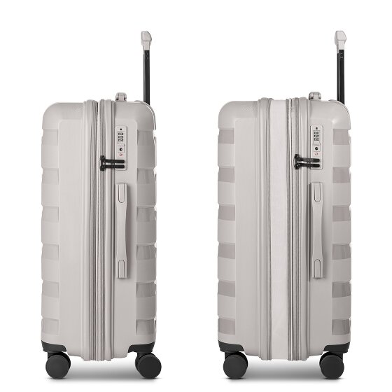 d&n South Dakota 4 wielen Trolley M 66 cm met uitbreidingsplooi