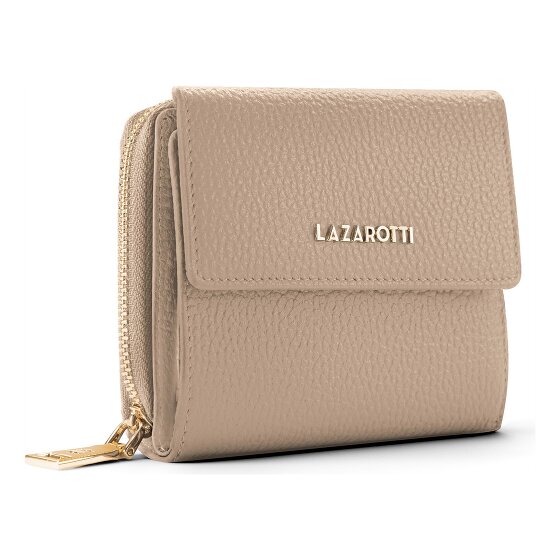 Lazarotti Bologna leer portemonnee met rits rondom, 12 cm