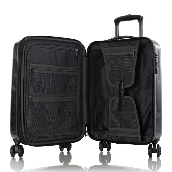 Heys Black Camo 4 wielen Cabinewagen S 53 cm met uitbreidingsplooi