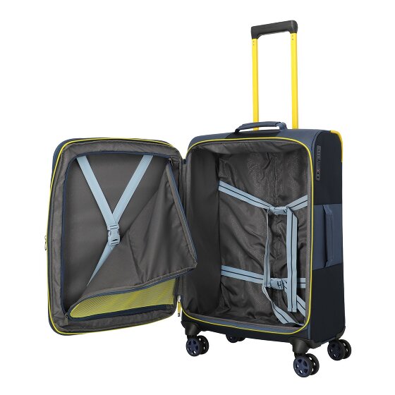 Travelite Color Craze 4 wielen Trolley M 66 cm met uitbreidingsplooi