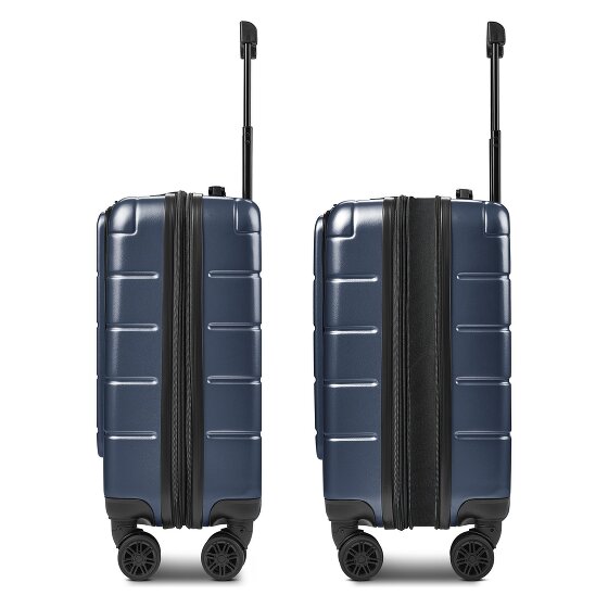 Police Dublin 4 wielen Cabinewagen S 54 cm Laptopvak met uitbreidingsplooi