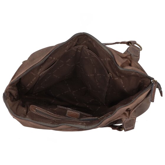Greenland Nature Femi & Nine Leren Schoudertas 38 cm