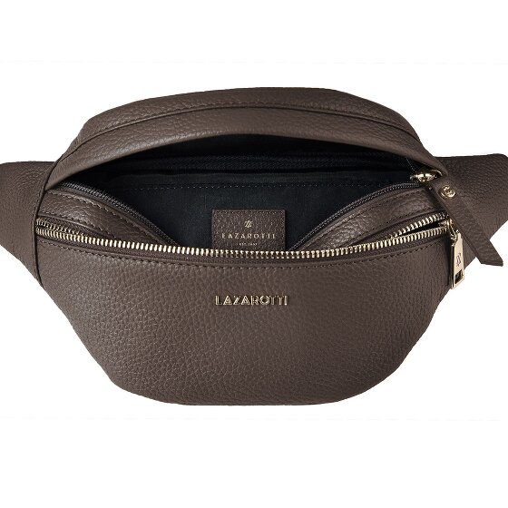 Lazarotti Bologna leer Fanny pack met dubbele rits, crossbody, leer, 25 cm