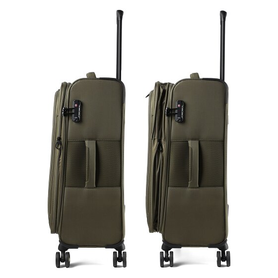 d&n Travel Line 9704 4 wielen Trolley M 68 cm met uitbreidingsplooi