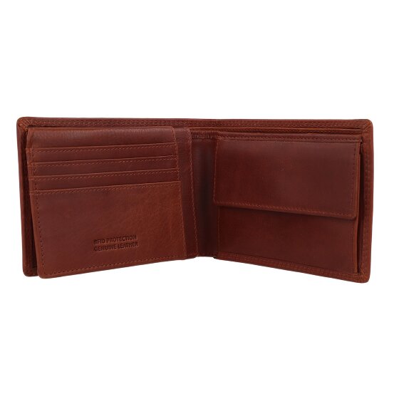 Greenburry Vintage Portemonnee RFID-bescherming Leer 12.5 cm