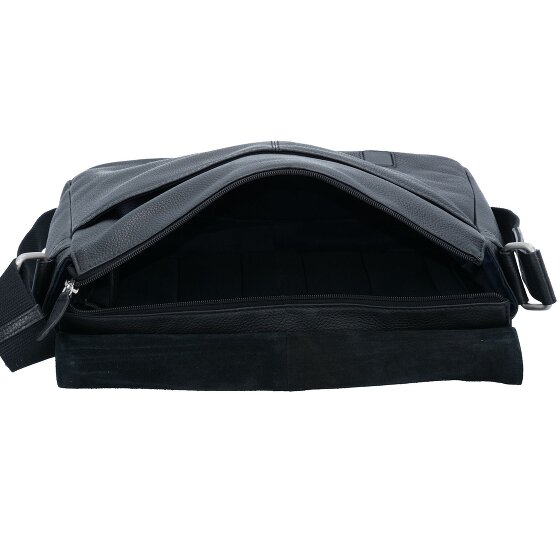 Leonhard Heyden Berlin Messenger schoudertas leer 32 cm laptop compartiment