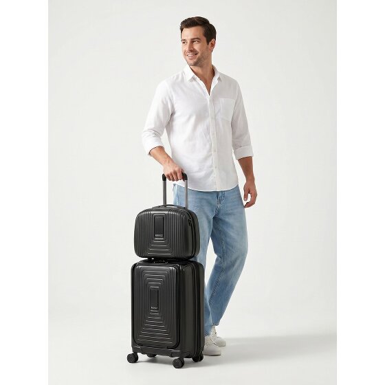 Redolz Essentials 14 kofferset 2 stuks cabine trolley met stretch vouw + beautycase