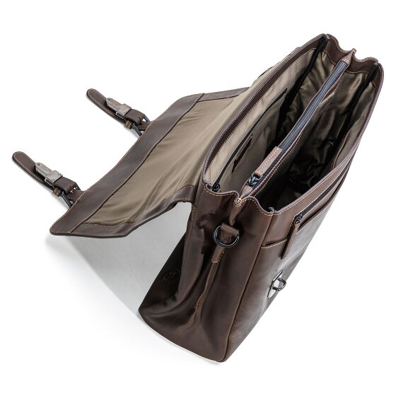 Farmhood Nashville aktetas XL 2 compartimenten leder 39 cm