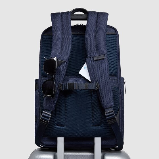 Piquadro Korte reisrugzak leer 43 cm laptopvak