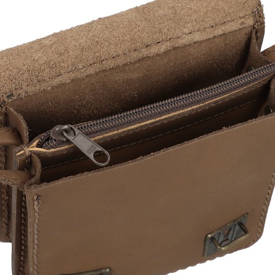 Mika kleine schoudertas leer 15 cm