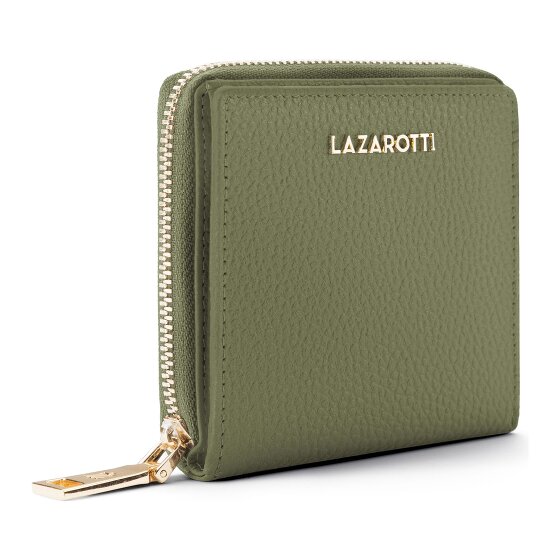 Lazarotti Bologna Leer Medium Ritssluiting Portemonnee Leer 10 cm