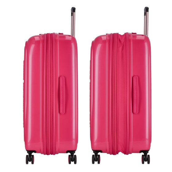 Mandarina Duck Logoduck + Metal 4 wielen Trolley L 75 cm met uitbreidingsplooi