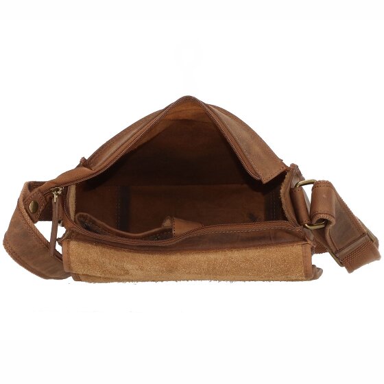 Greenland Nature Natuurlijke combinatie leren schoudertas 25 cm Greenland Nature Natuurlijke combinatie leren schoudertas 25 cm