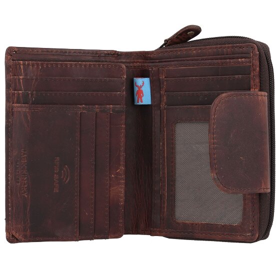 Jack Kinsky Monterey Portemonnee RFID-bescherming Leer 10 cm