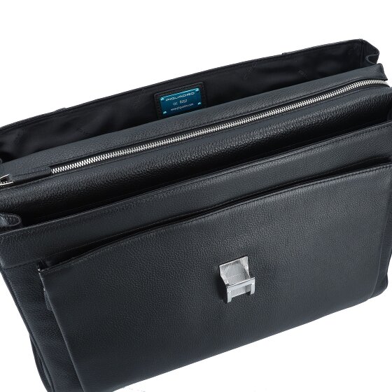 Piquadro Mode Aktetas Leer 41 cm Laptopcompartiment