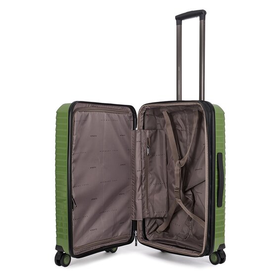 Stratic Bright+ 4 wielen Trolley M 66 cm met uitbreidingsplooi