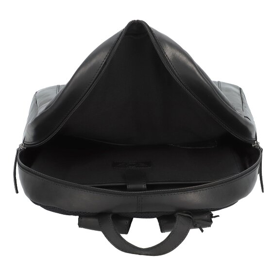 Greenburry Pure Black Dagrugzak Leer 46 cm Laptop compartiment