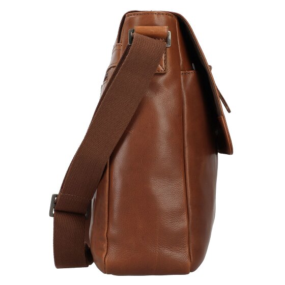 Greenburry Vintage Aktetas Messenger Leer 40 cm Laptop compartiment