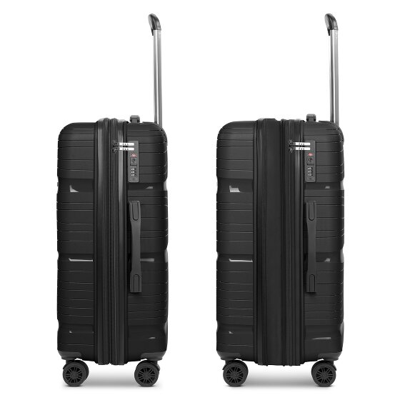 d&n Travel Line 4300-Plus 4 wielen Trolley M 65 cm met uitbreidingsplooi