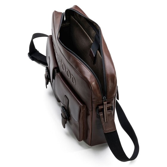 Farmhood Memphis Aktetas Messenger Leer 38 cm Laptop compartiment