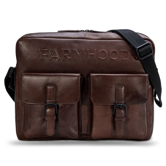 Farmhood Memphis Aktetas Messenger Leer 38 cm Laptop compartiment