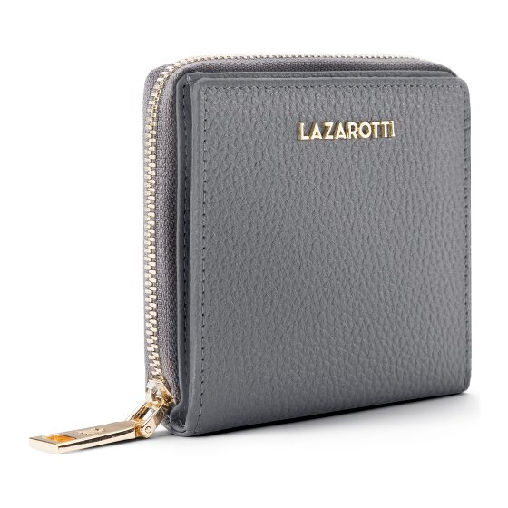 Lazarotti Bologna Leer Medium Ritssluiting Portemonnee Leer 10 cm