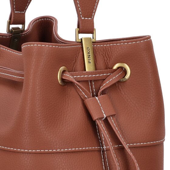 PINKO Secchiello Schoudertas Leer 25 cm