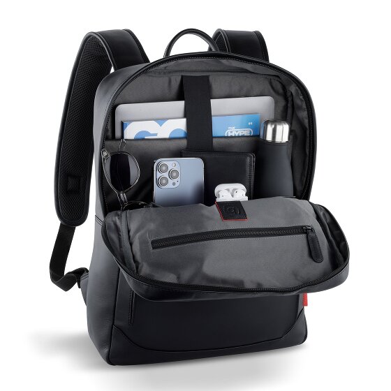 bugatti Clark Dagrugzak Leer 42 cm Laptop compartiment