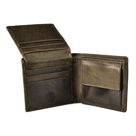 Greenburry Newport Portemonnee RFID-bescherming Leer 11 cm