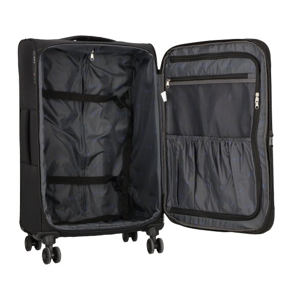 d&n Travel Line 9504 4 wielen Trolley M 67 cm met uitbreidingsplooi