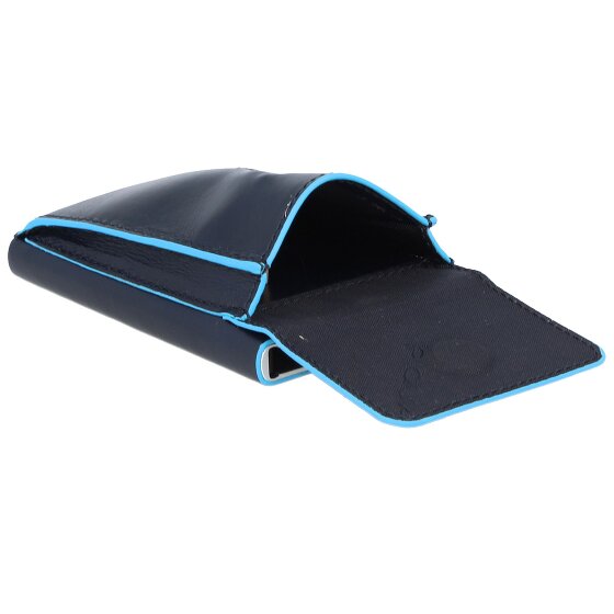 Piquadro Blauw Vierkant Creditcardetui Leer 6 cm