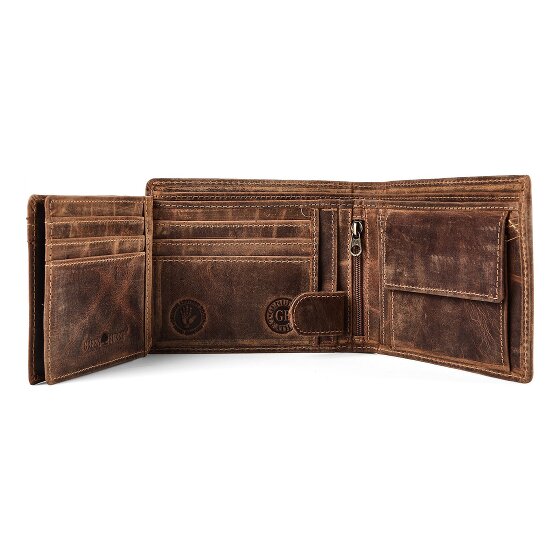 Greenburry Karpfen Portemonnee Leer 12.5 cm