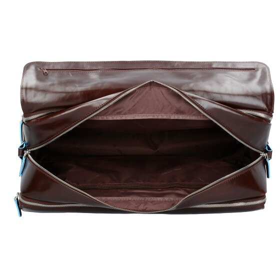 Piquadro Blauwe Vierkante Reistas Leder 47 cm Laptopcompartiment