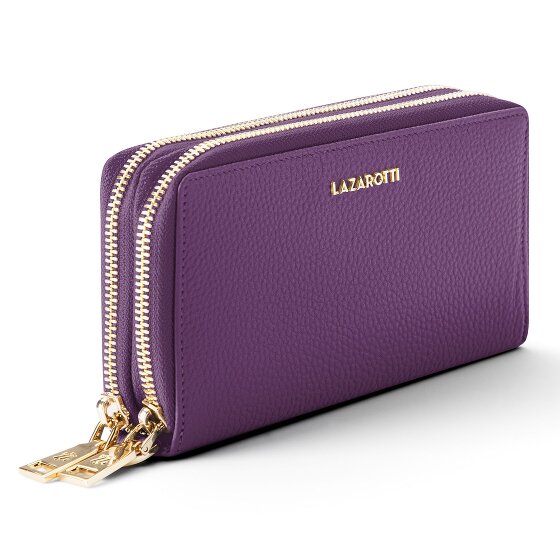 Lazarotti Bologna Leer XL Dubbele Zip-Around Portemonnee RFID Leer 20 cm