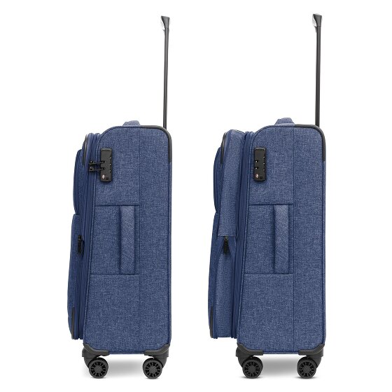 Redolz Essentials 12 THREE SET 4 wielen Kofferset 3-delig met uitbreidingsplooi