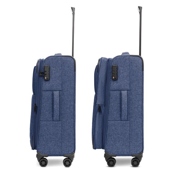 Redolz Essentials 12 THREE SET 4 wielen Kofferset 3-delig met uitbreidingsplooi