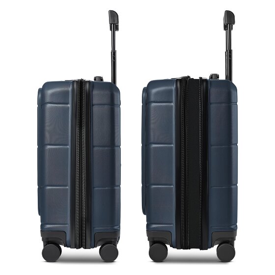 Police London 4 wielen Cabinewagen 55 cm Laptopvak met uitbreidingsplooi