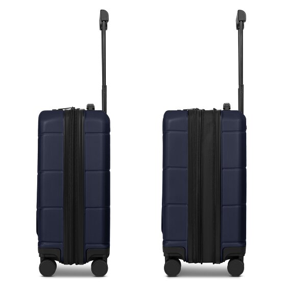 Police London 4 wielen Cabinewagen 55 cm Laptop compartiment met uitbreidingsplooi