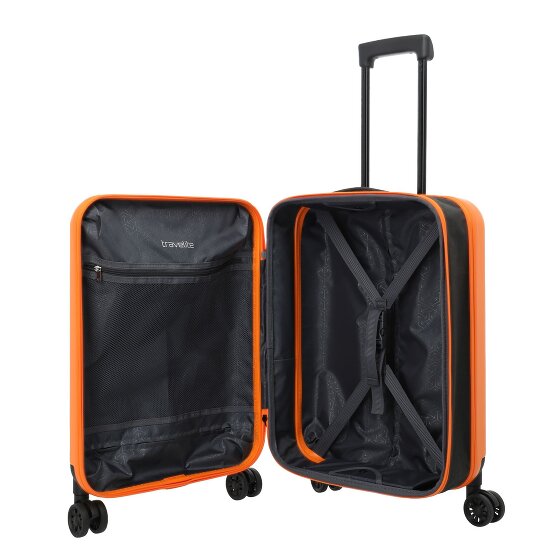 Travelite Basics opvouwbare 4-wiel cabinewagen 55 cm met uitbreidingsplooi
