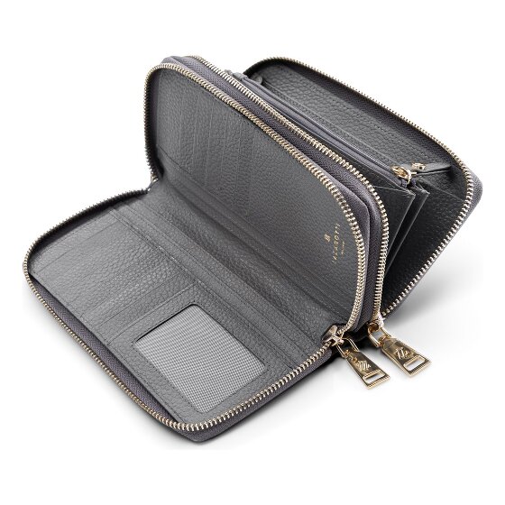 Lazarotti Bologna Leer XL Dubbele Zip-Around Portemonnee RFID Leer 20 cm