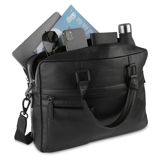 bugatti Joel Koffer Leer 38 cm Laptop compartiment bugatti Joel Koffer Leer 38 cm Laptop compartiment